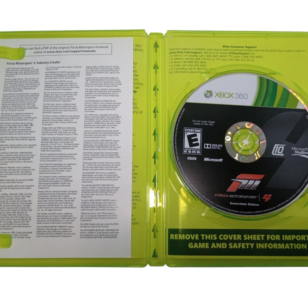 Forza Motorsport 4 Microsoft Xbox 360 Essentials Edition Tested Works CIB